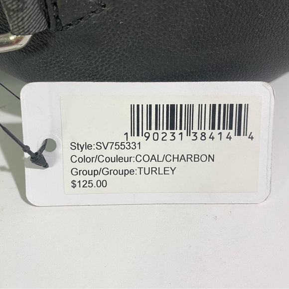 NWT Guess Turley SV755331 Women's Coal Black Faux Leather Logo Backpack W/Wallet - Picture 14 of 14